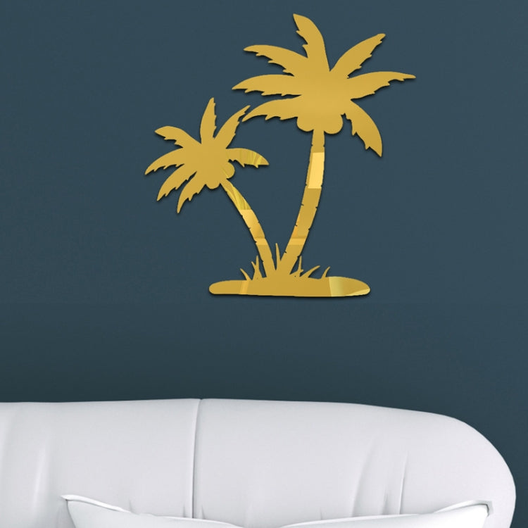 Acrylic Coconut Tree Mirror Stereo Wall Stickers Home Decoration Soft Mirror