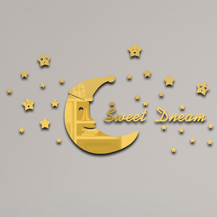 32pcs /Set Acrylic SweetDream Mirror Stereo Wall Stickers Home Decoration Soft Mirror
