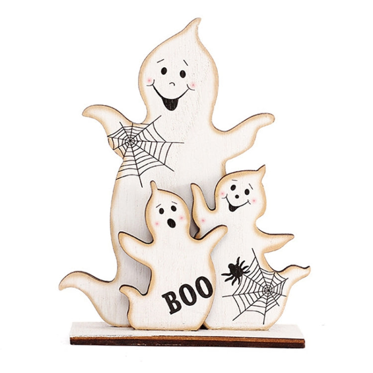 Halloween Decorations Witch Ghost Painted Wooden Ornament Party Decorative Props