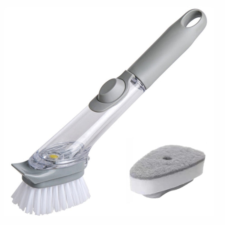 Kitchen Long Handle Automatic Liquid Filling Non-Stick Pan Scrubber Brush Cleaning Brush