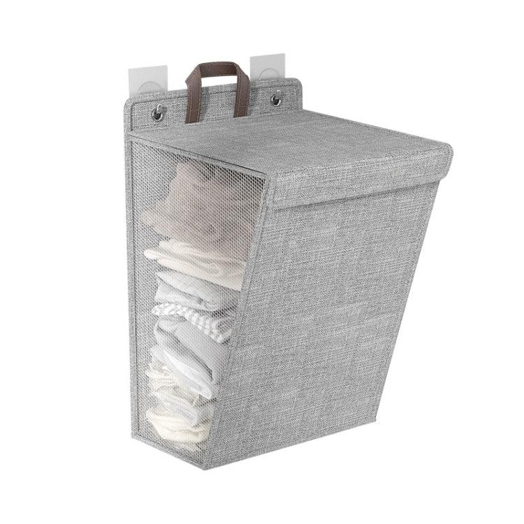 Foldable Hanging Laundry Basket Dirty Clothes Organizer with Lid