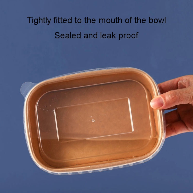 10pcs Disposable Rectangle Paper Bowl Lid Fast Food Packaging Box Cover