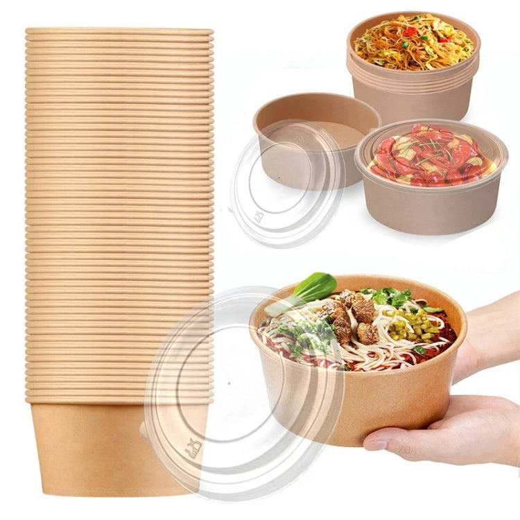 Disposable Single PE Laminated Paper Bowl Round Soup Bowl Packed Fast Food Boxes