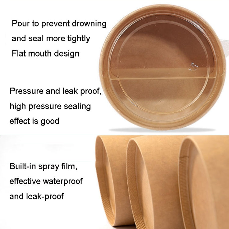 Disposable Single PE Laminated Paper Bowl Round Soup Bowl Packed Fast Food Boxes