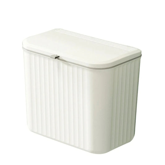 7L Kitchen Hanging Waste Bin With Lid Sliding Cover Under Sink Trash Can