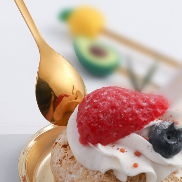 2pcs /Pack Christmas Dessert Fork And Spoon Set Portable Cute Cartoon Tableware