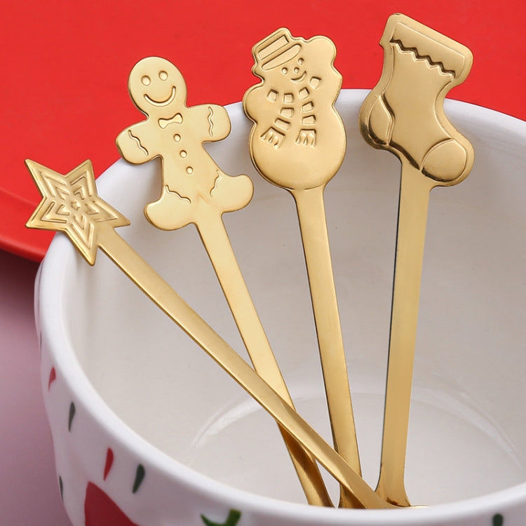 4pcs /Pack Christmas Stainless Steel Spoon Tableware Gift Set