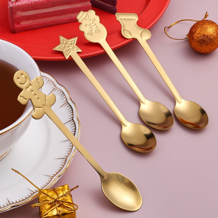 4pcs /Pack Christmas Stainless Steel Spoon Tableware Gift Set