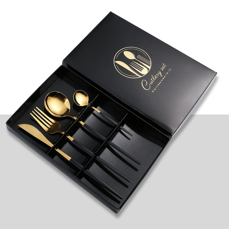 4pcs /Pack Stainless Steel Glossy Mirror Flatware Gift Set