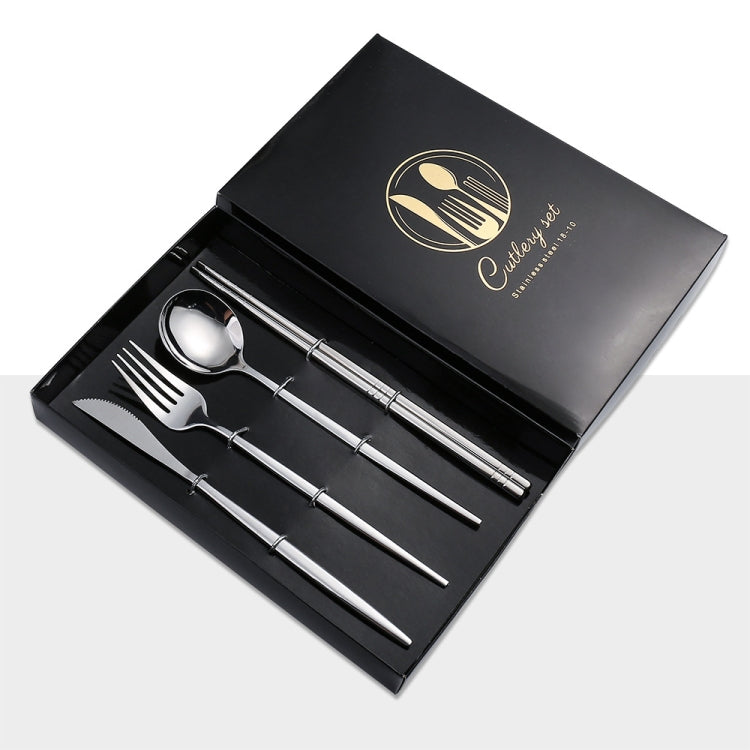 4pcs /Pack Stainless Steel Glossy Mirror Flatware Gift Set