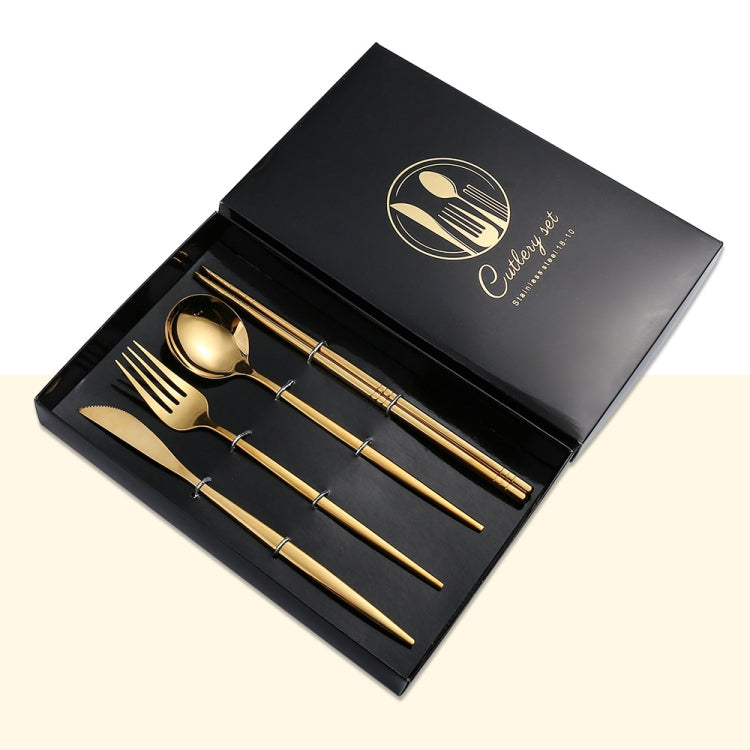 4pcs /Pack Stainless Steel Glossy Mirror Flatware Gift Set