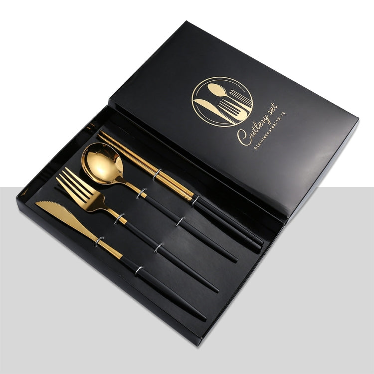 4pcs /Pack Stainless Steel Glossy Mirror Flatware Gift Set