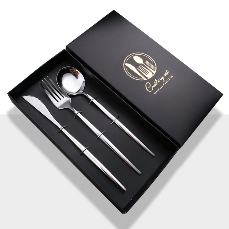 3pcs /Pack Stainless Steel Glossy Mirror Flatware Gift Set