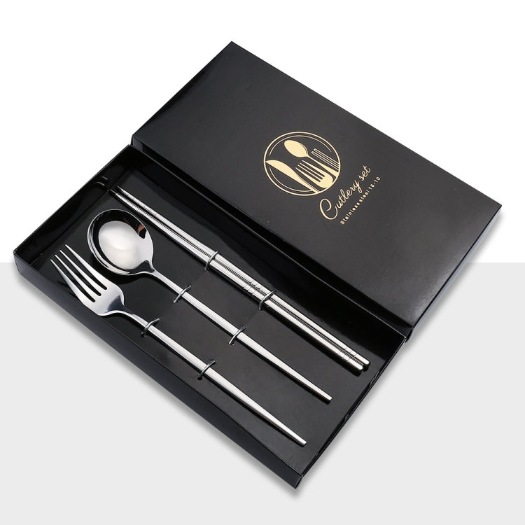 3pcs /Pack Stainless Steel Glossy Mirror Flatware Gift Set