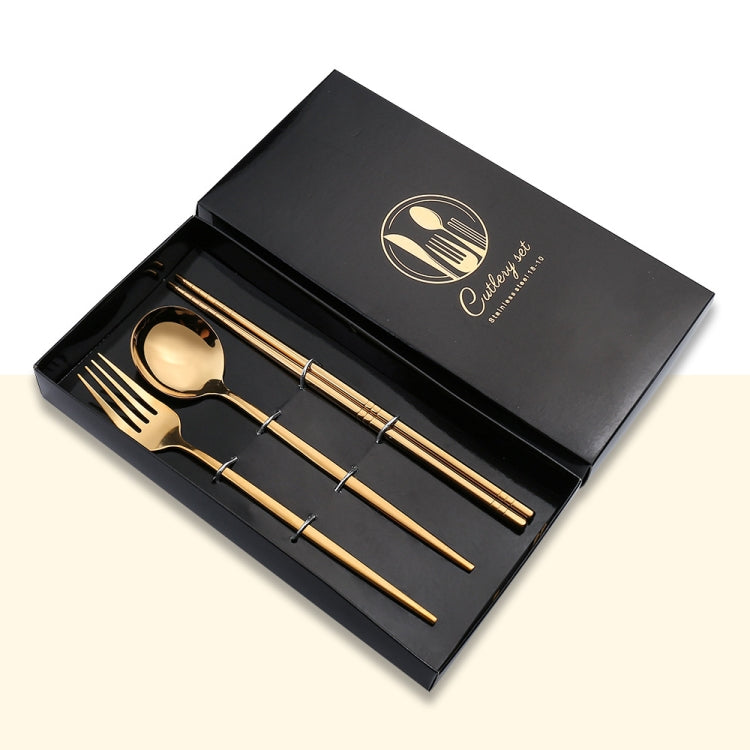 3pcs /Pack Stainless Steel Glossy Mirror Flatware Gift Set