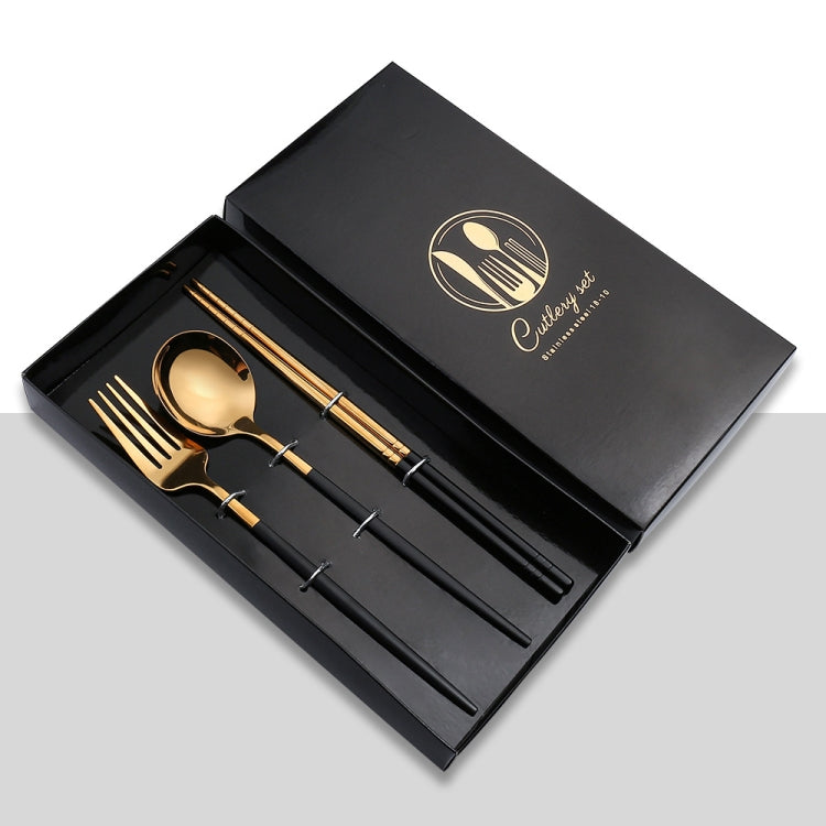 3pcs /Pack Stainless Steel Glossy Mirror Flatware Gift Set