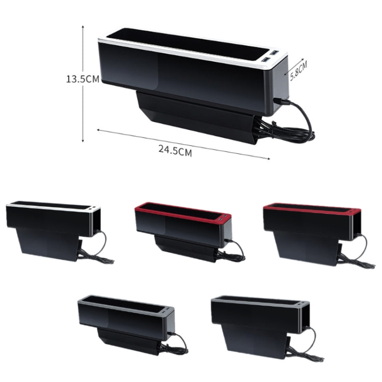 Car Seat Gap Storage Box with 2 USB Charging Port