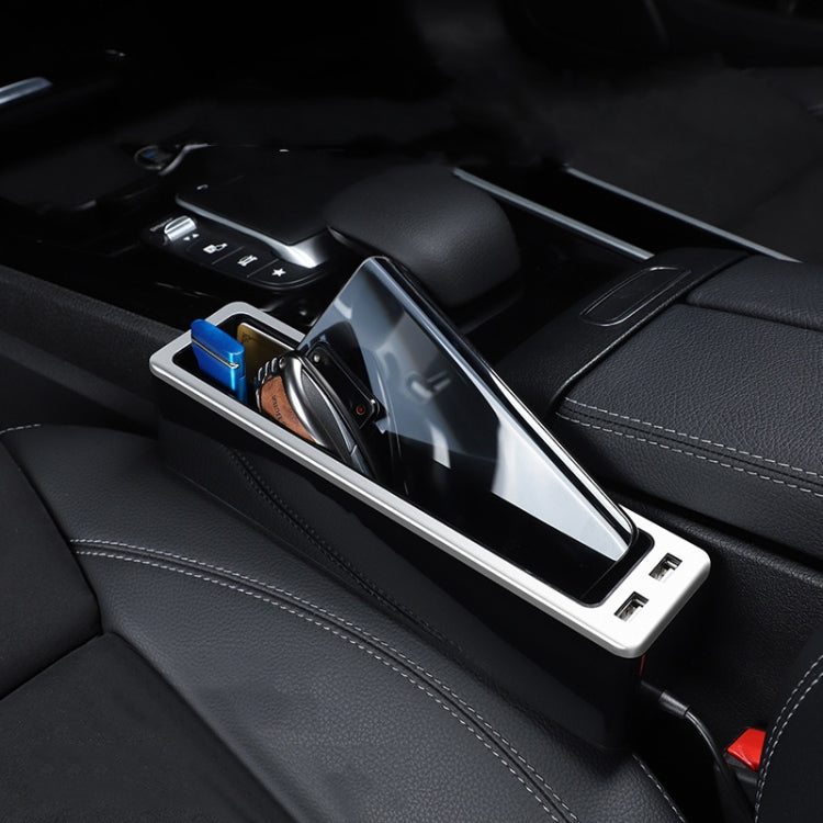 Car Seat Gap Storage Box with 2 USB Charging Port