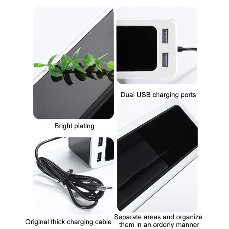 Car Seat Gap Storage Box with 2 USB Charging Port