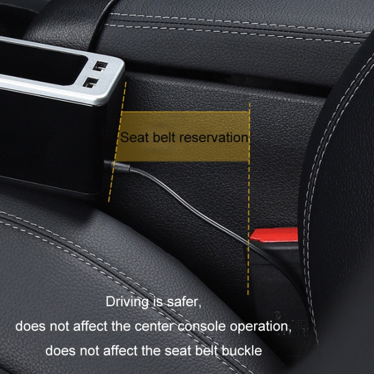 Car Seat Gap Storage Box with 2 USB Charging Port