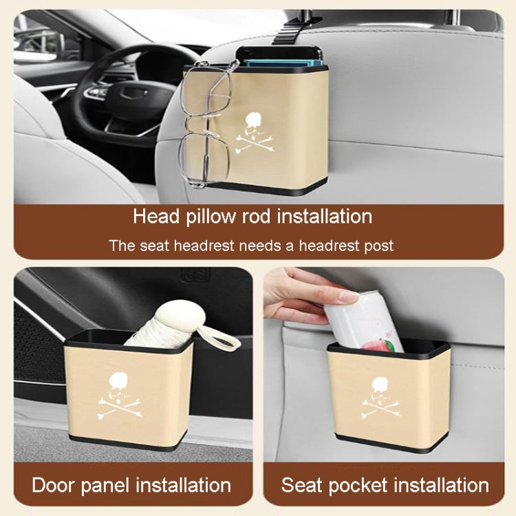 Multifunctional Car Dustbin Car Seatback Door Hanging Storage Box