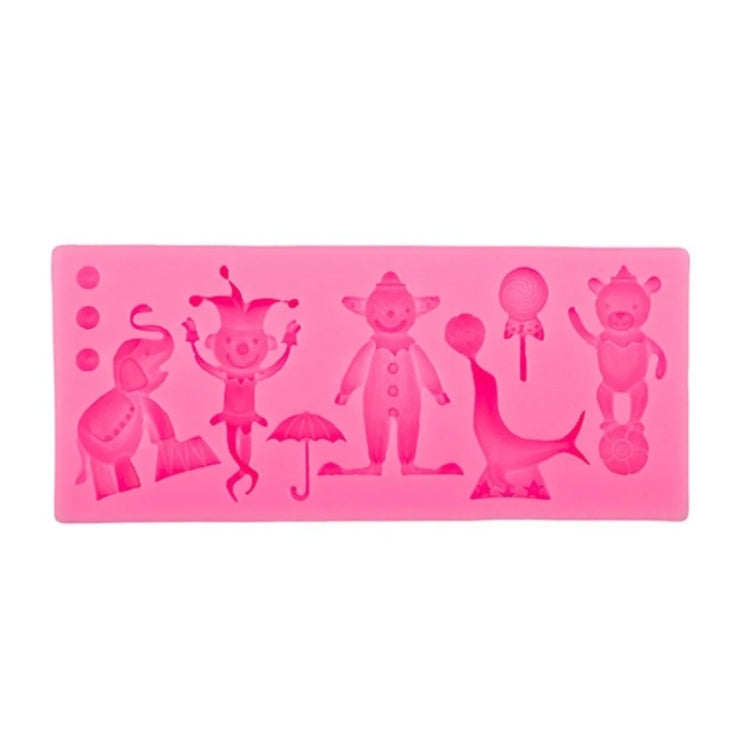 Circus Themed Clown Animal Silicone Mold Baking Cake Decoration Mold