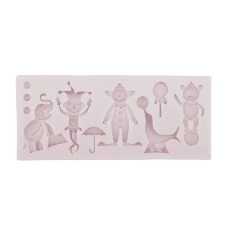 Circus Themed Clown Animal Silicone Mold Baking Cake Decoration Mold