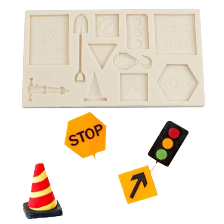 Cartoon Construction Site Tools Engineering Car Cake Decoration Molds