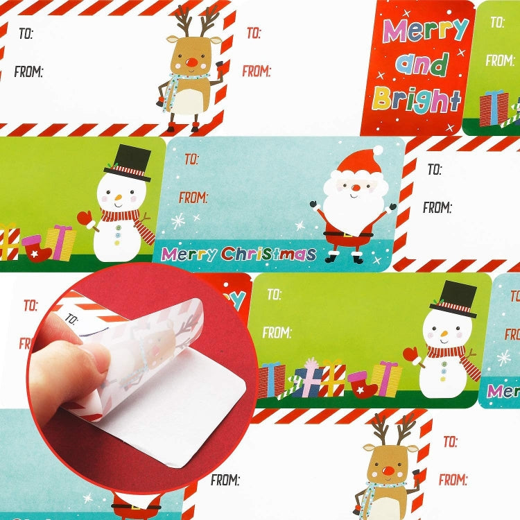 500pcs/ Roll Christmas Self-adhesive Labels Stickers Holiday Decoration Gifts