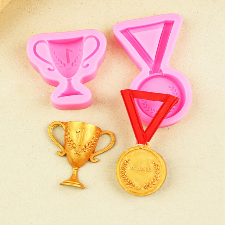 Sports Car Trophy Medal Tire Silicone Mold Glue Plaster Candle Baking Decorative Mold