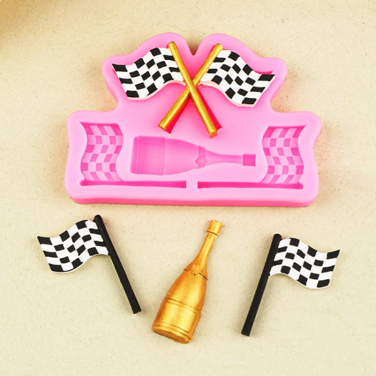 Sports Car Trophy Medal Tire Silicone Mold Glue Plaster Candle Baking Decorative Mold