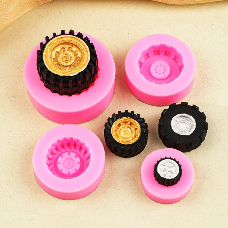 Sports Car Trophy Medal Tire Silicone Mold Glue Plaster Candle Baking Decorative Mold