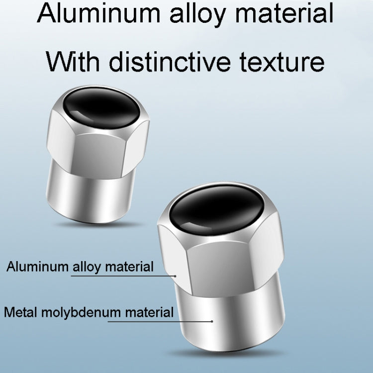 4pcs /Set Hexagonal Metal Tire Valve Caps Automobile Universal Modified Valve Covers