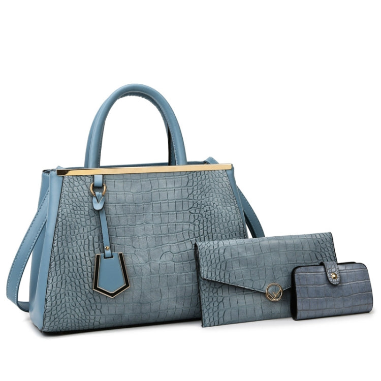 3-in-1  Women Stone Pattern Patchwork Handbag Shoulder Bag Crossbody Bag