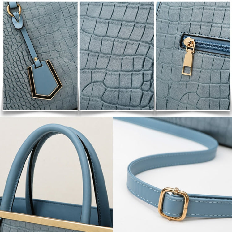 3-in-1  Women Stone Pattern Patchwork Handbag Shoulder Bag Crossbody Bag