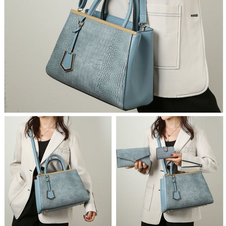 3-in-1  Women Stone Pattern Patchwork Handbag Shoulder Bag Crossbody Bag