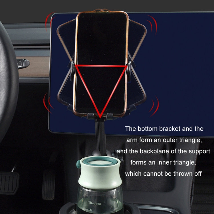 Car Centre Navigation Mobile Phone Holder 360 Rotating Water Cup Holder