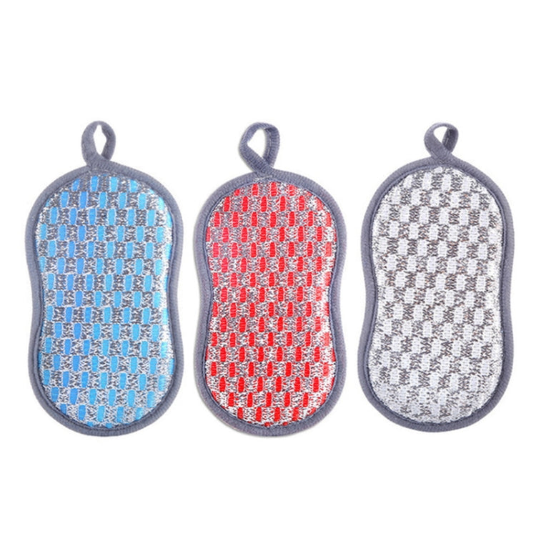 5pcs Double-sided Absorbent Kitchen Dishwashing Sponge Multifunctional Cleaning Rag