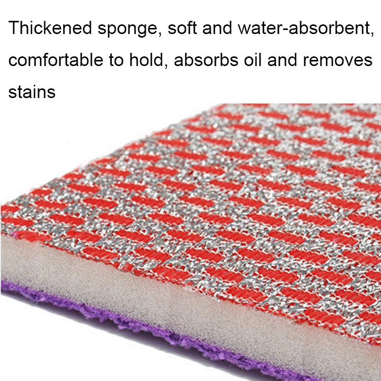 5pcs Double-sided Absorbent Kitchen Dishwashing Sponge Multifunctional Cleaning Rag