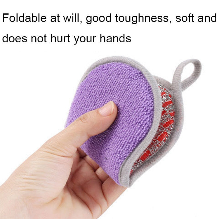 5pcs Double-sided Absorbent Kitchen Dishwashing Sponge Multifunctional Cleaning Rag
