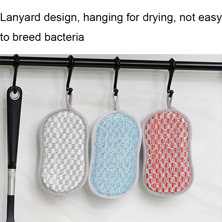 5pcs Double-sided Absorbent Kitchen Dishwashing Sponge Multifunctional Cleaning Rag