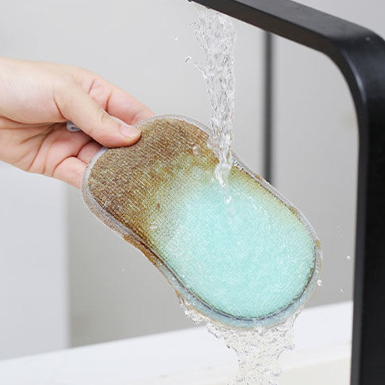 5pcs Double-sided Absorbent Kitchen Dishwashing Sponge Multifunctional Cleaning Rag