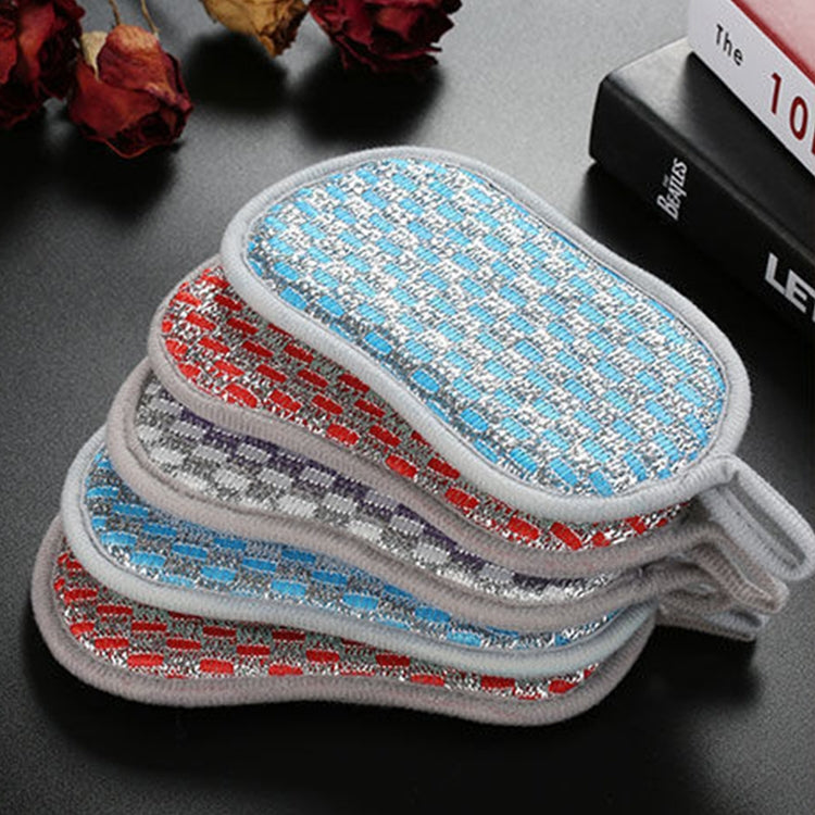 5pcs Double-sided Absorbent Kitchen Dishwashing Sponge Multifunctional Cleaning Rag