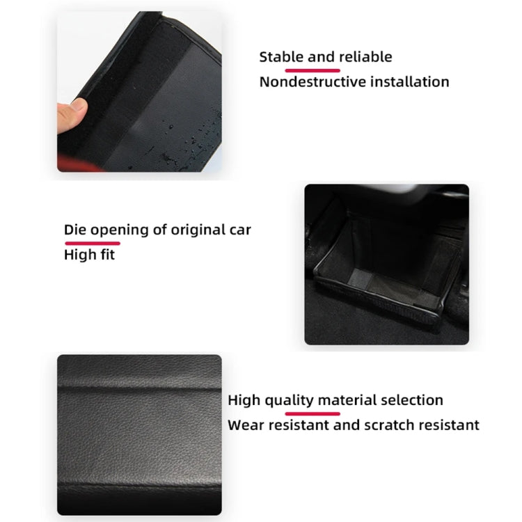 For Tesla Model Y PU Leather Car Interior Storage Glove Box Modification Accessories