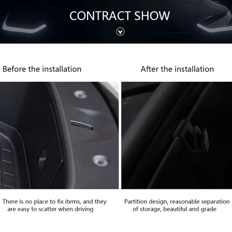 For Tesla Model Y Front Trunk Storage Hook Car Storage Hook Modification Accessories