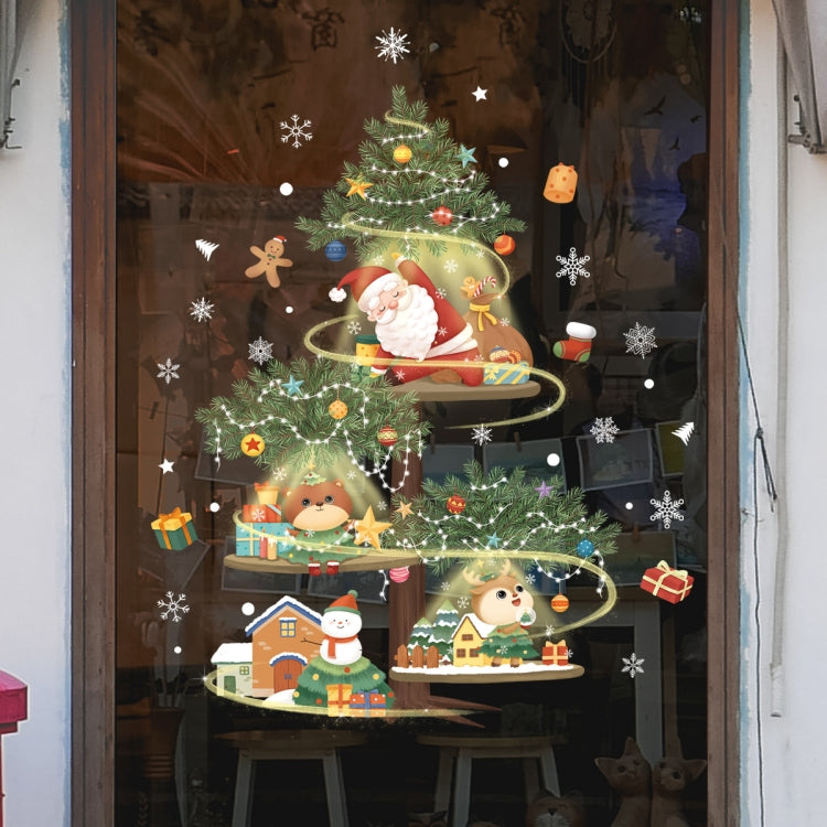 30x45cm Christmas Static Wall Stickers Glass Window Christmas Decoration Poster