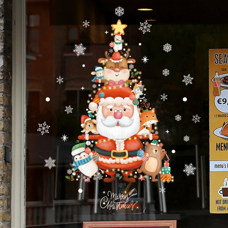 30x45cm Christmas Static Wall Stickers Glass Window Christmas Decoration Poster