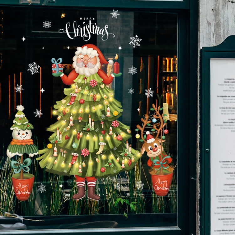 30x45cm Christmas Static Wall Stickers Glass Window Christmas Decoration Poster