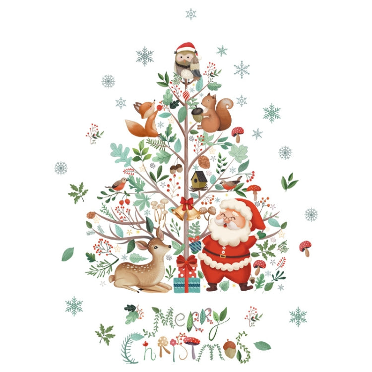 30x45cm Christmas Static Wall Stickers Glass Window Christmas Decoration Poster
