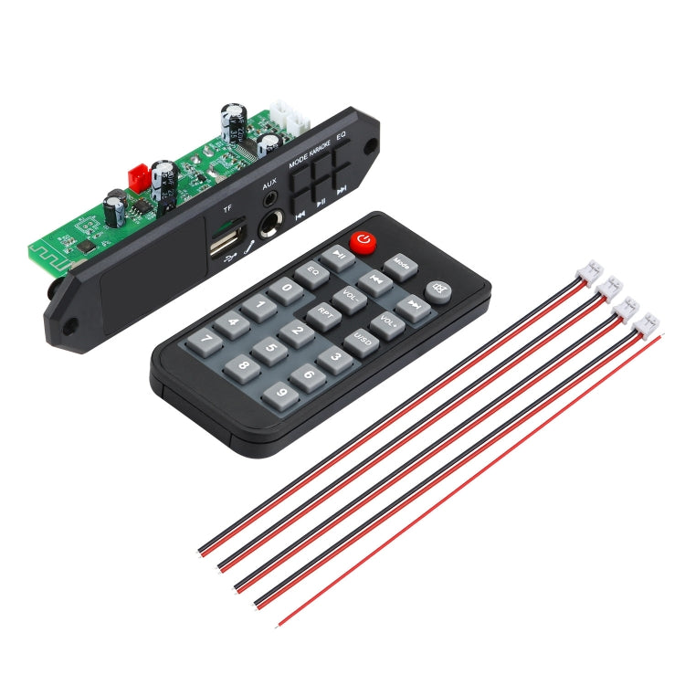 80W 12V Bluetooth MP3 Decoder Board With Power Amplifier Color Screen Call Recording